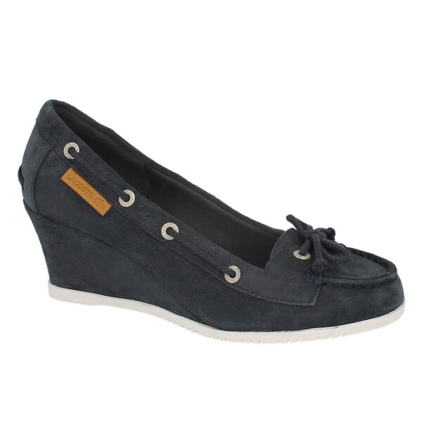 Damskie mokasyny i półbuty LACOSTE CORBON MID WEDGE 2 727srw1227003 kolor granatowy