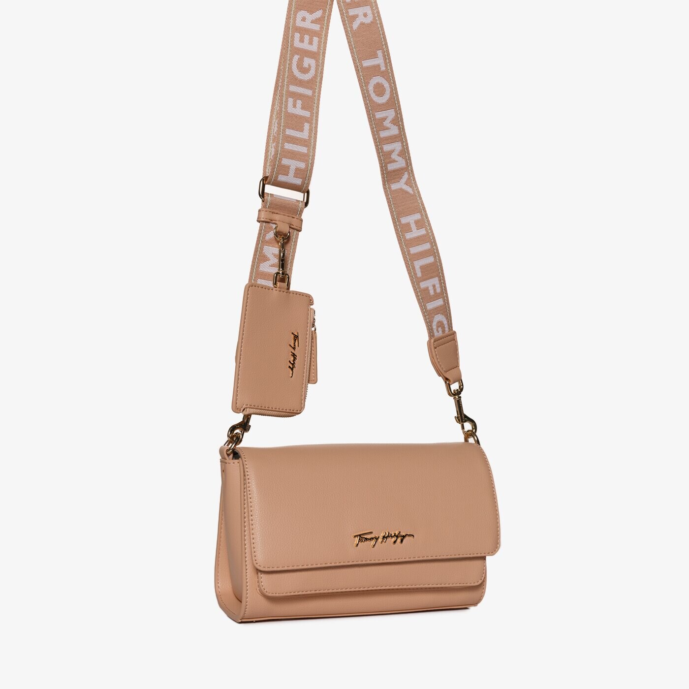 Damska torebka TOMMY HILFIGER TOREBKA TOMMY JOY CROSSOVER aw0aw11362abr kolor beżowy