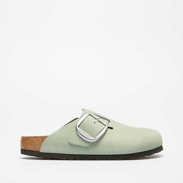Damskie klapki BIRKENSTOCK BOSTON BIG BUCKLE LENB PURE SAGE 1029303 kolor miętowy