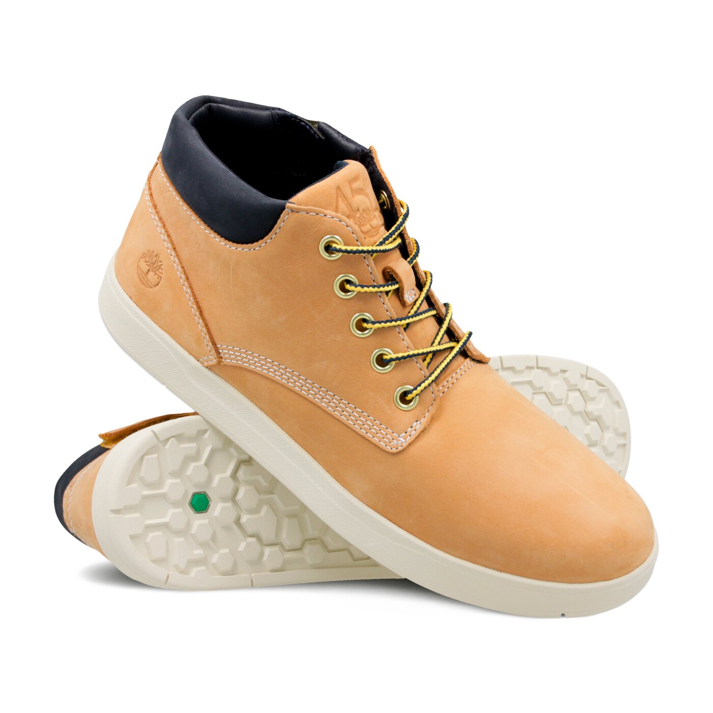 Dziecięce sneakersy (buty) TIMBERLAND DAVIS SQUARE LEATHER CHK a1v19 kolor żółty