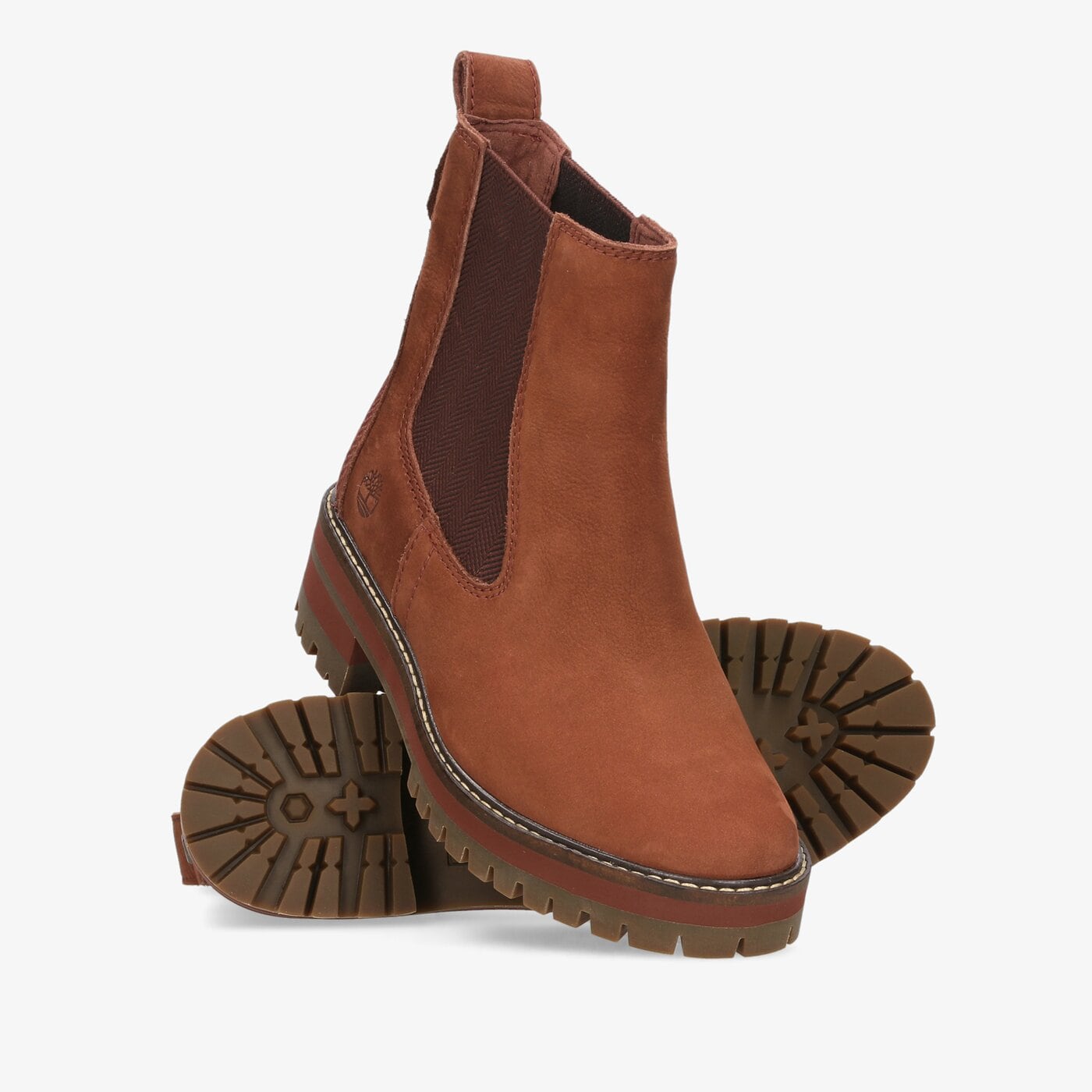 Damskie botki / sztyblety TIMBERLAND COURMAYEUR VALLEY CHELSEA tb0a2hkqch71 kolor brązowy