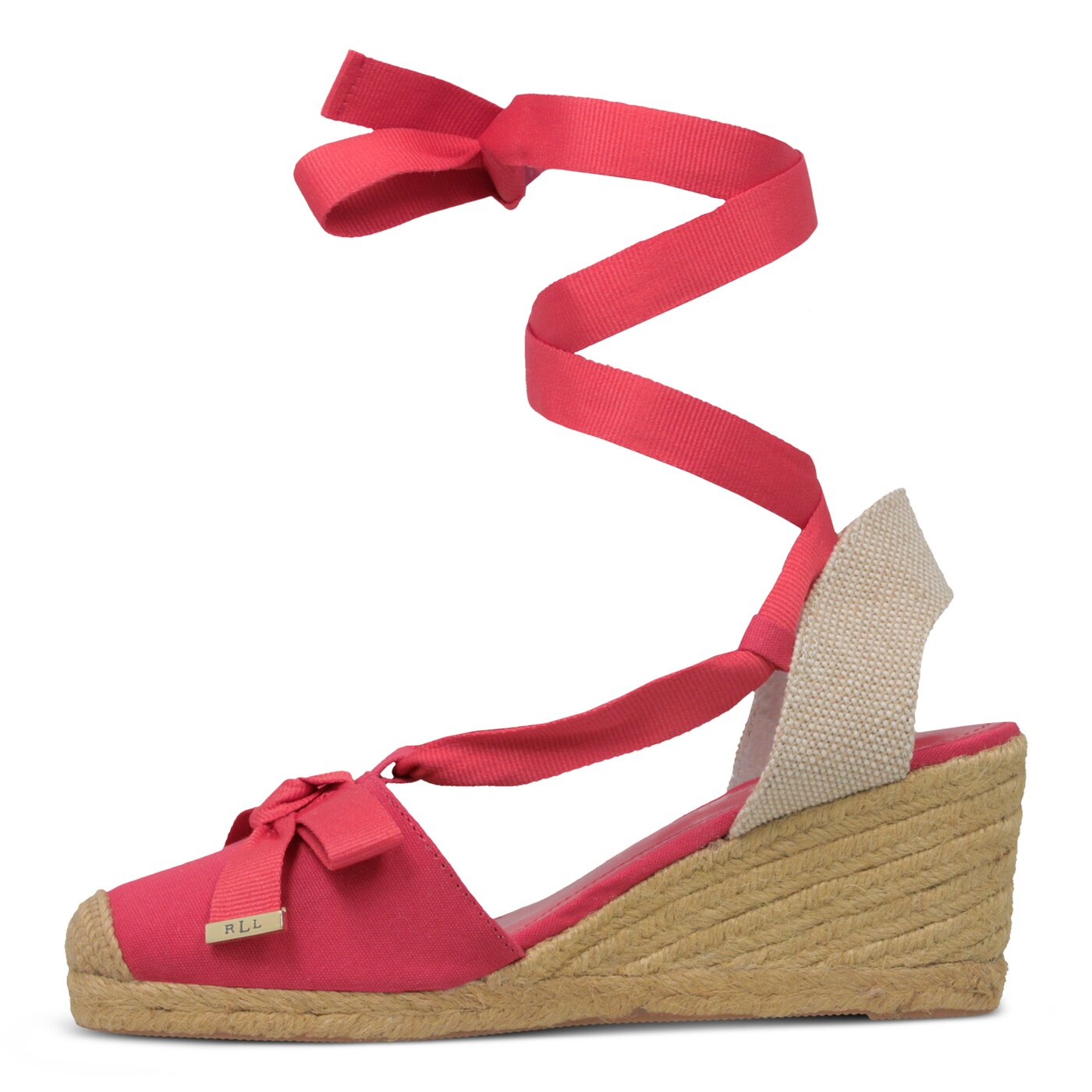 Damskie sandały LAUREN RALPH LAUREN HOLLIE ESPADRILLES CASUAL 802729795005 kolor czerwony