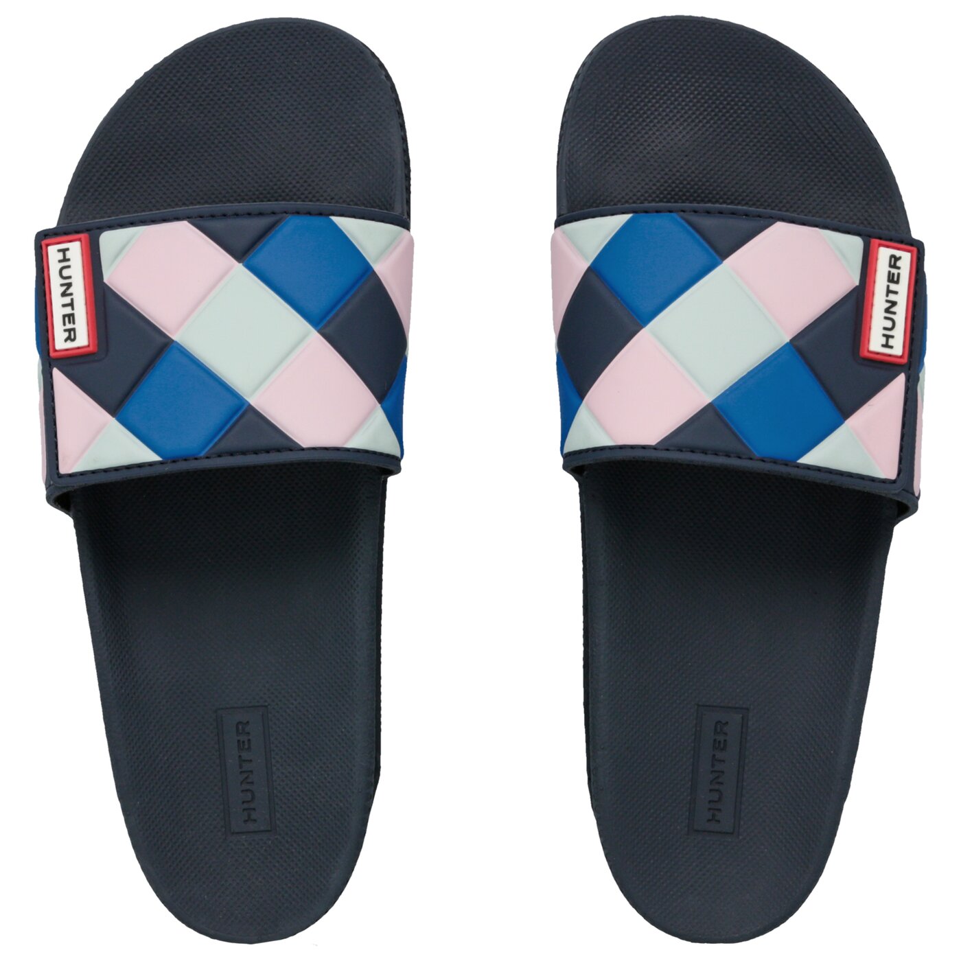 Damskie klapki HUNTER ORIGINAL ADJUSTABLE SLIDE WEAVE wfd4029evanvy kolor różowy