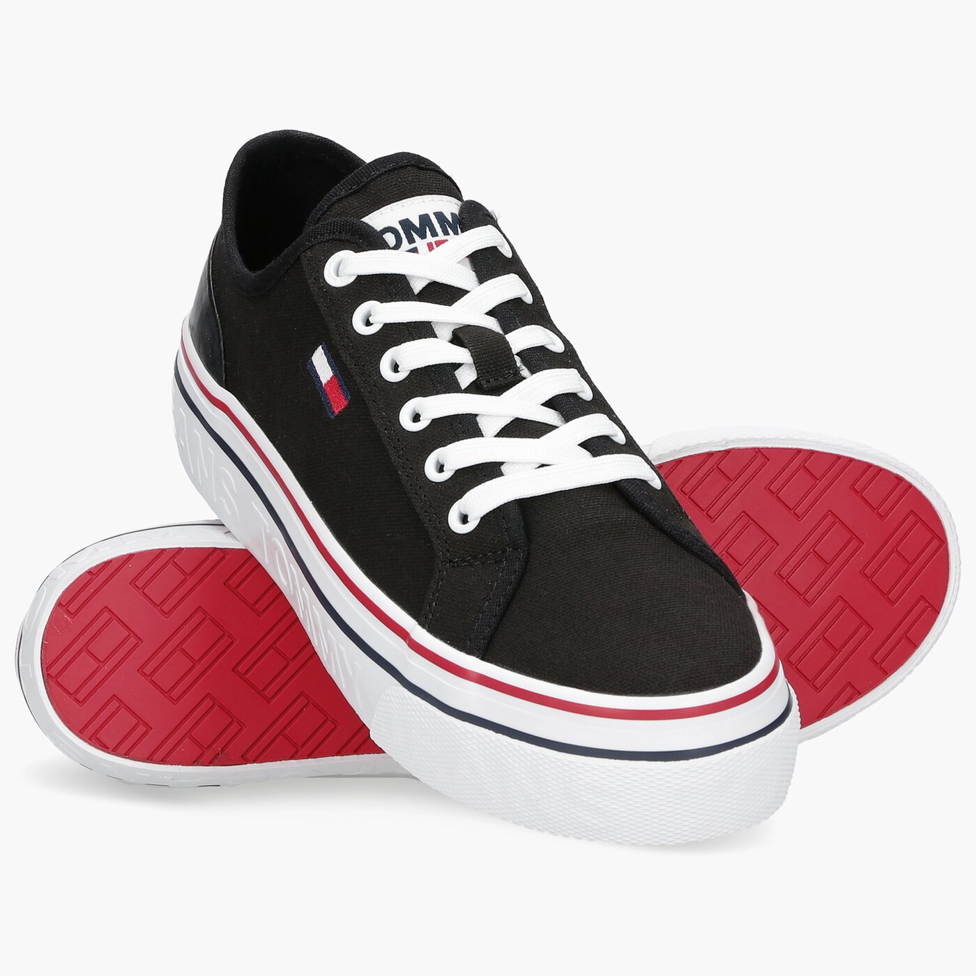 Damskie trampki TOMMY HILFIGER TOMMY JEANS FLATFORM VULC en0en01423bds kolor czarny