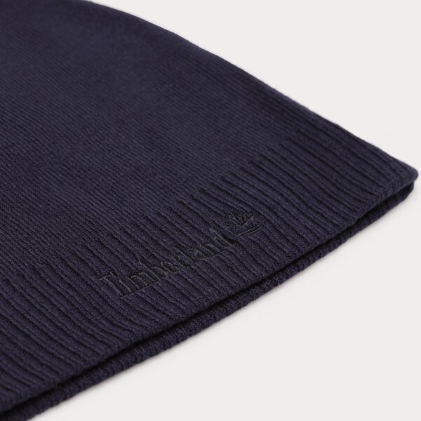 Męska czapka zimowa TIMBERLAND CZAPKA ZIMOWA KNIT LOGO BEANIE tb0a1egx4511 kolor granatowy