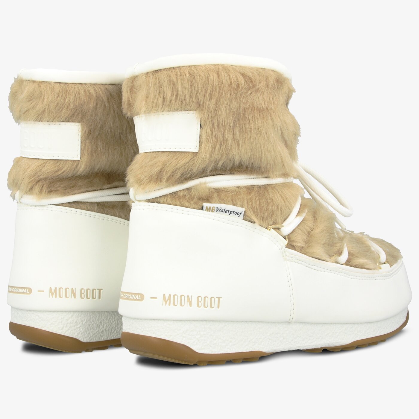 Damskie śniegowce MOON BOOT MONACO LOW FUR WP 3  #24009700002# kolor biały