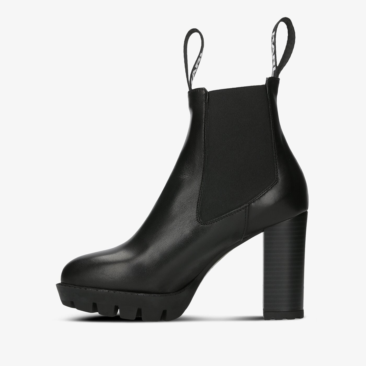 Damskie botki / sztyblety KARL LAGERFELD VOYAGE ANKLE GORE BOOT kl30165000 kolor czarny