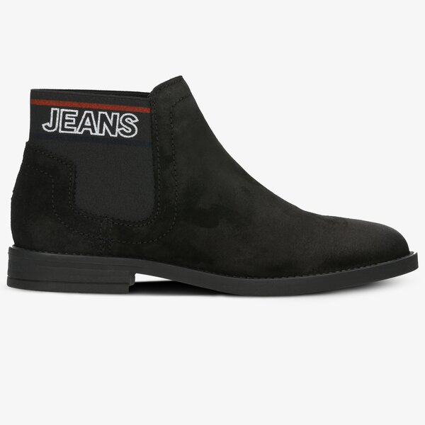 Damskie botki / sztyblety TOMMY HILFIGER CORPORATE ELASTIC CHELSEA BOOT en0en00605990 kolor czarny