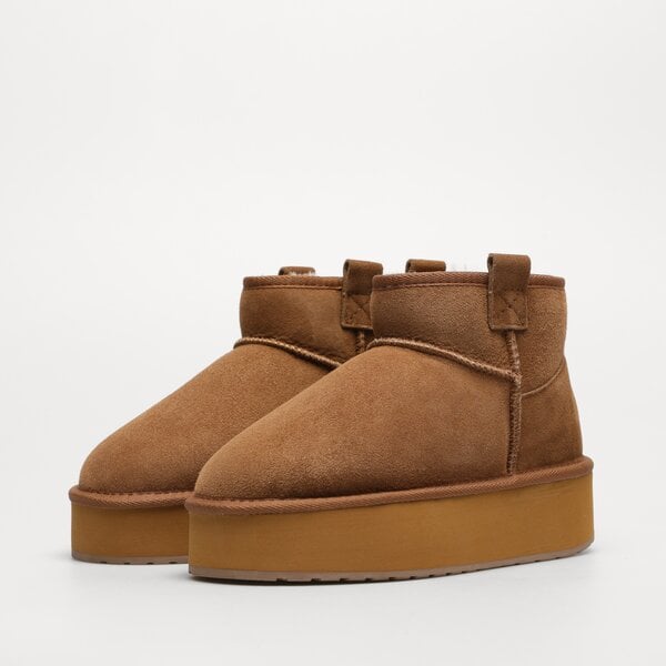 Damskie botki / sztyblety EMU AUSTRALIA FOYFLATFORM MICRO w13073chestnut kolor brązowy