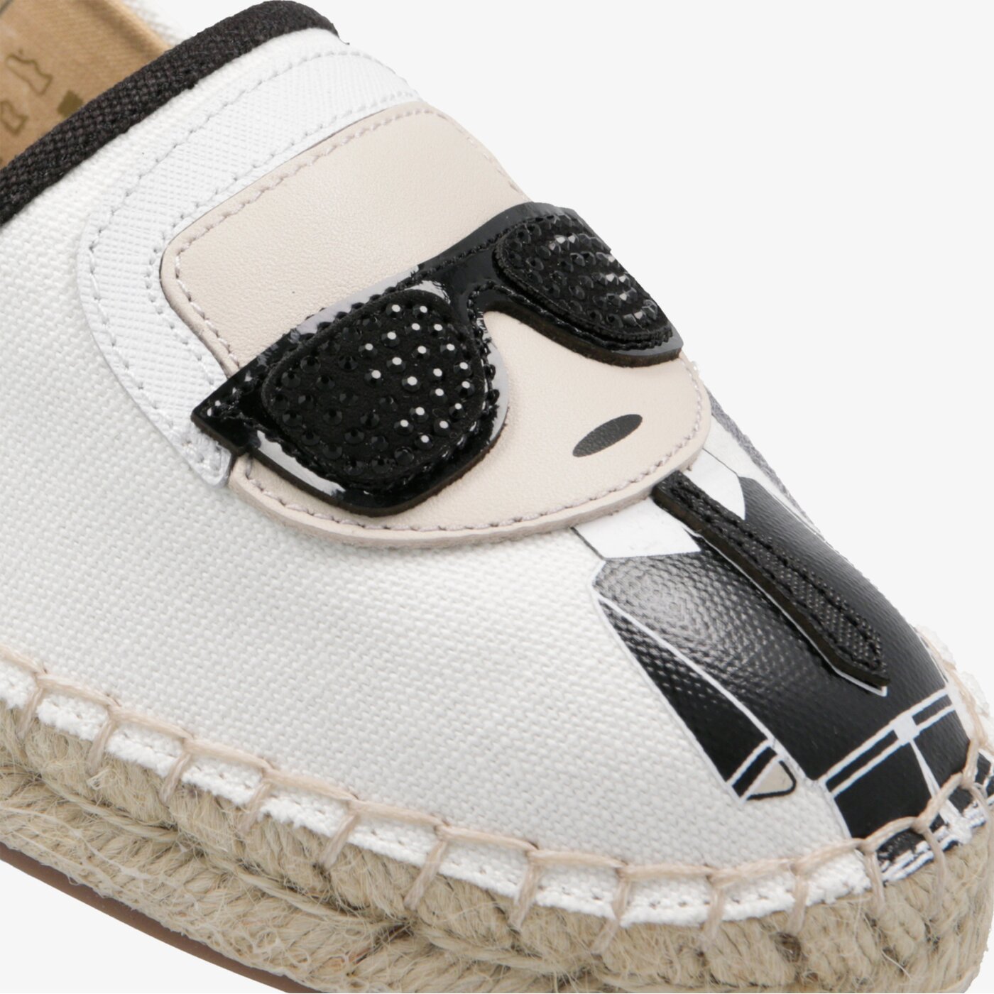 Damskie espadryle KARL LAGERFELD KAMINI KARL IKONIC SLIP ON kl80111411 kolor biały