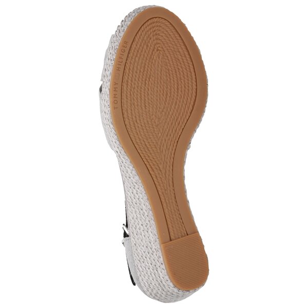 Damskie sandały TOMMY HILFIGER ELBA 43C1 ICONIC ELBA METALLIC CANVAS fw0fw04079018 kolor szary