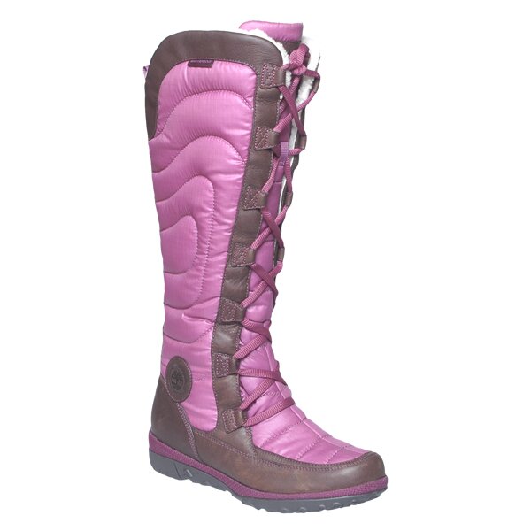 Damskie buty outdoor (trekkingowe) TIMBERLAND BP CRYSTAL MOUNTAIN LTHRTALLLACEWP 17681 kolor różowy