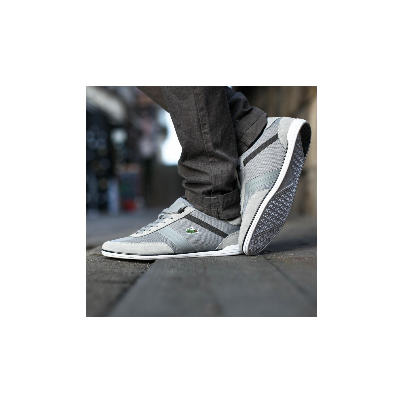 Męskie sneakersy (buty) LACOSTE GIRON 116 2 731spm0020248 kolor szary