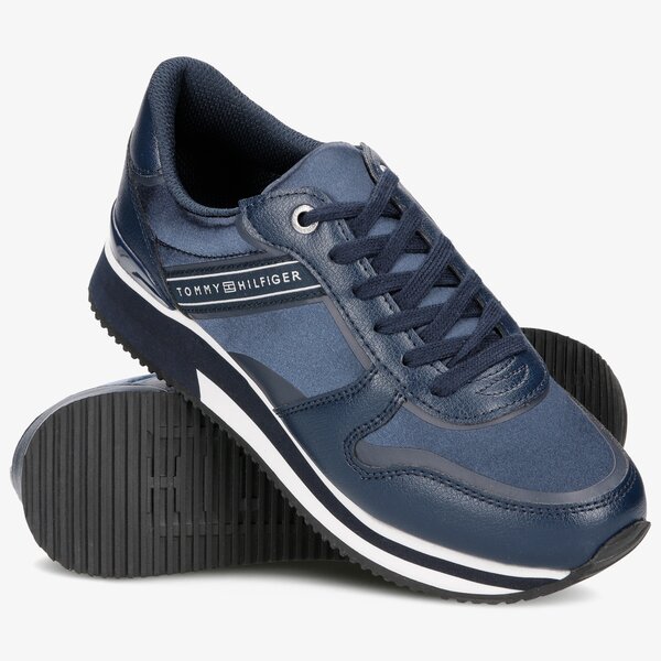 Damskie sneakersy (buty) TOMMY HILFIGER MIXED ACTIVE CITY SNEAKER fw0fw04177406 kolor granatowy
