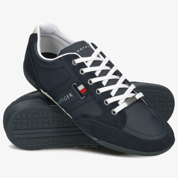 Męskie sneakersy (buty) TOMMY HILFIGER CORPORATE MATERIAL MIX CUPSOLE fm0fm02398403 kolor granatowy