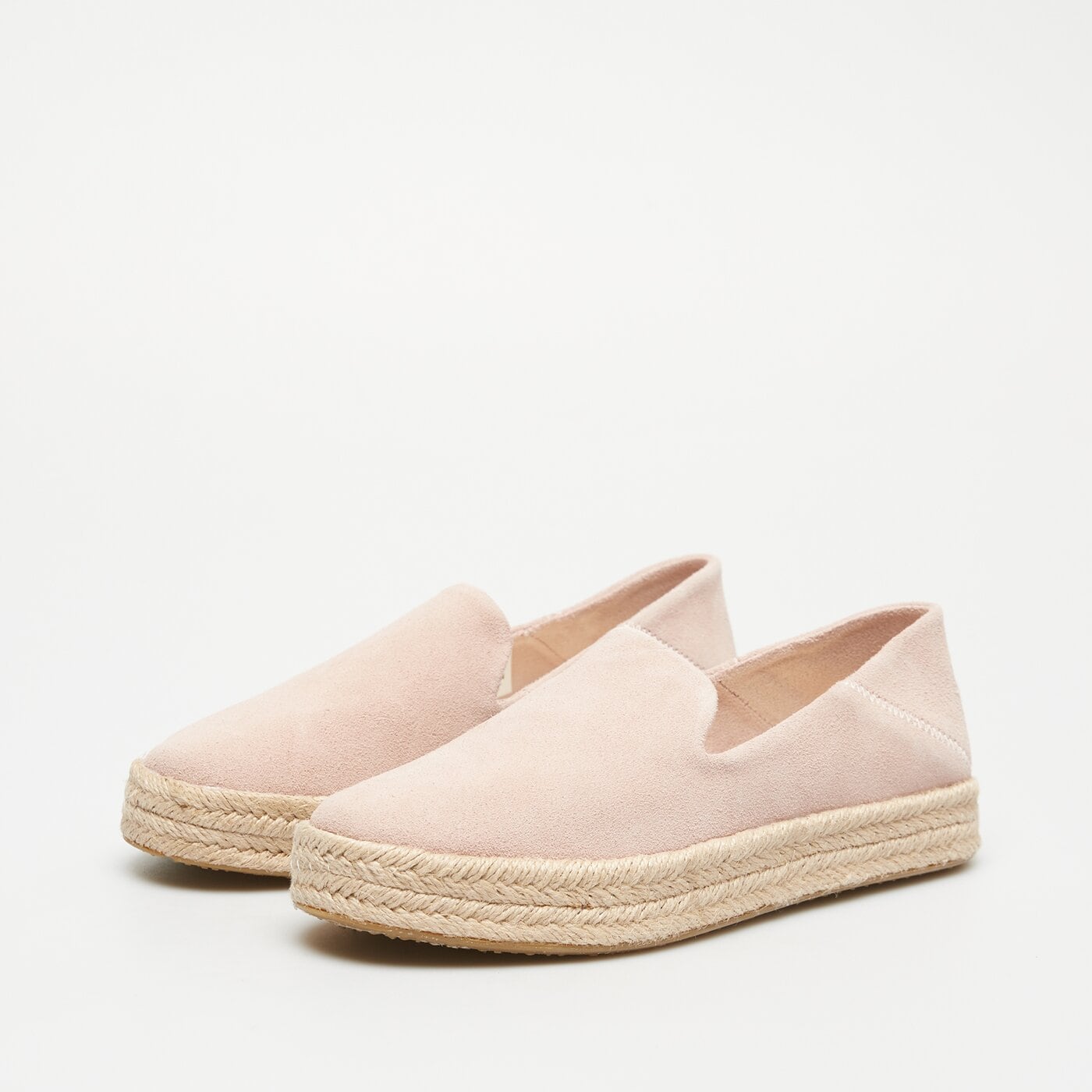 Damskie espadryle TOMS BALLET PINK SUEDE 10020702 kolor różowy