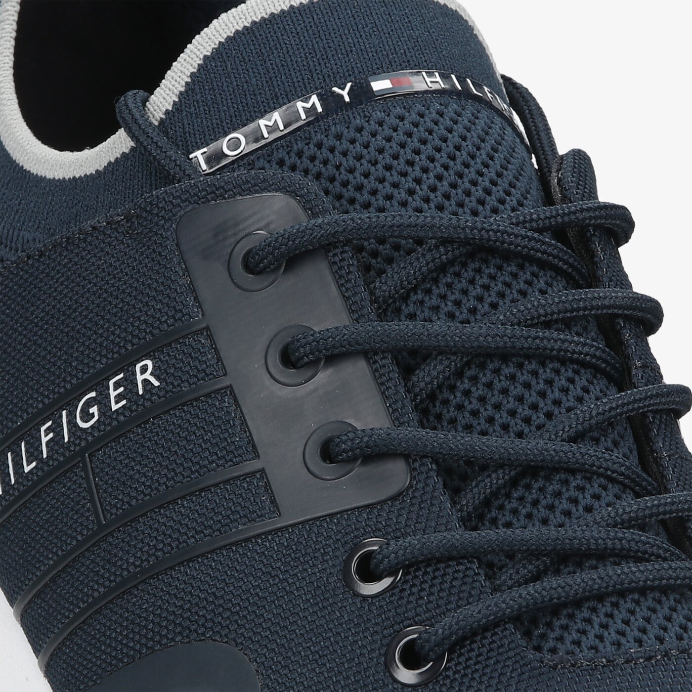 Męskie sneakersy (buty) TOMMY HILFIGER ICONIC SOCK KNIT RUNNER fm0fm03615dw5 kolor granatowy