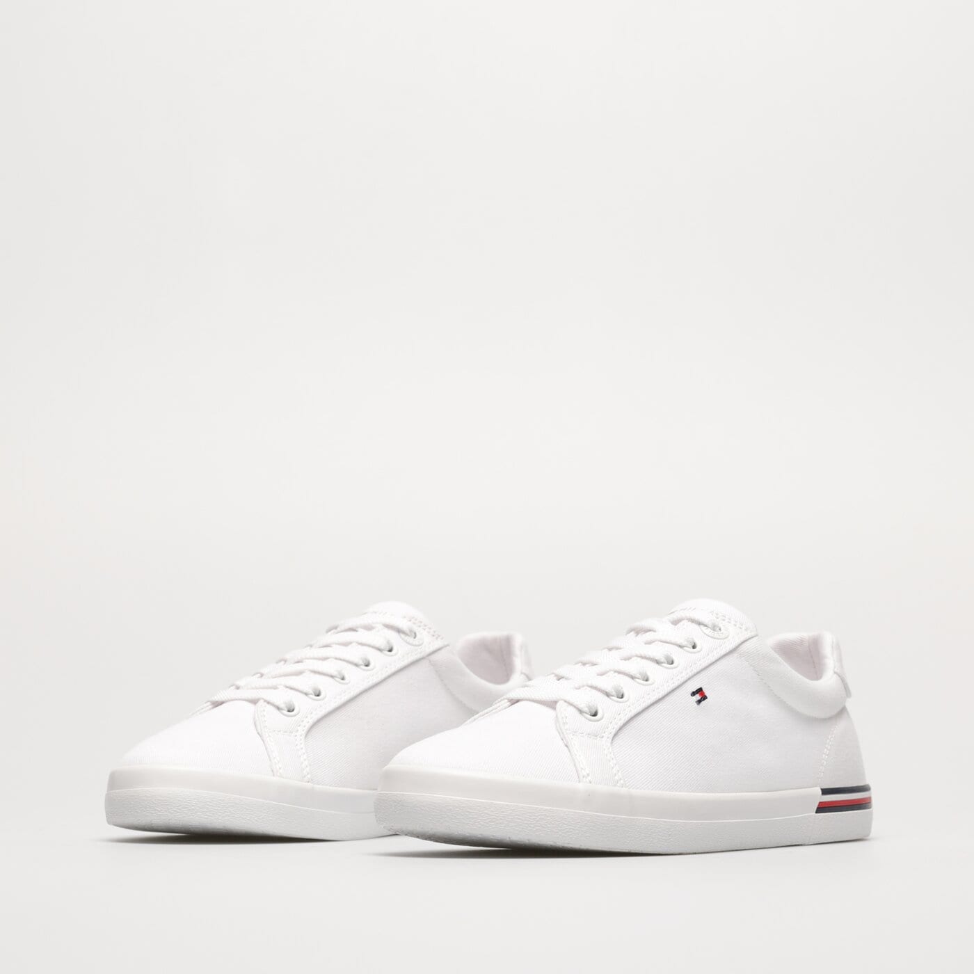 Damskie półbuty TOMMY HILFIGER ESSENTIAL STRIPES SNEAKER fw0fw06954ybs kolor biały