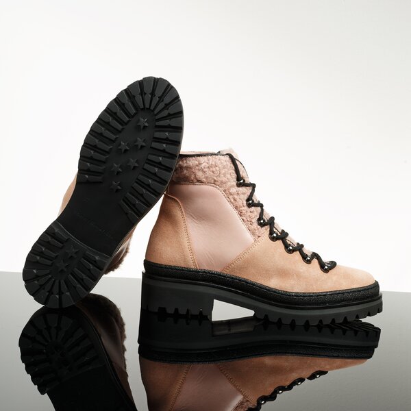Damskie botki / sztyblety TOMMY HILFIGER COSY OUTDOOR BOOTIE fw0fw04349674 kolor różowy