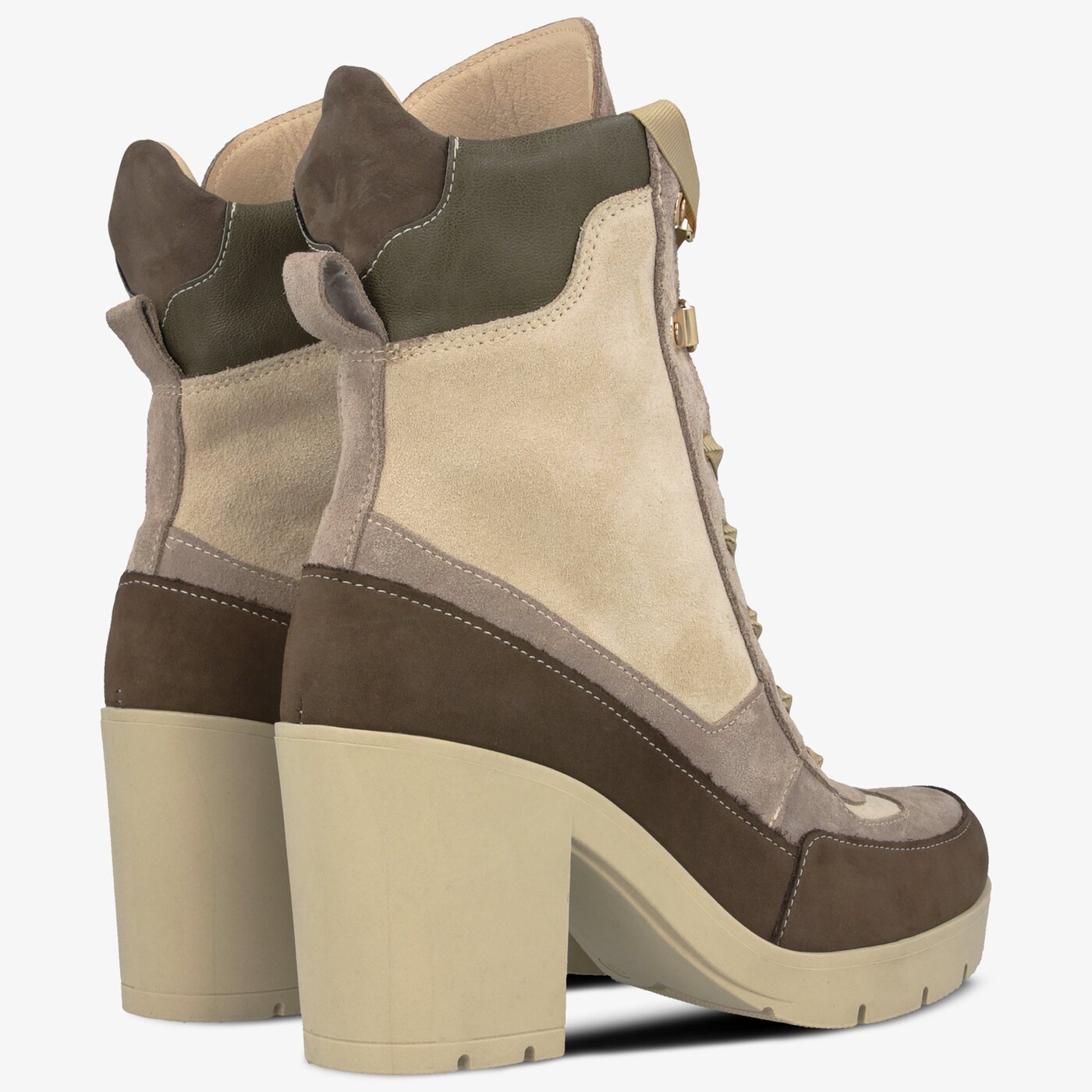 Damskie botki / sztyblety SYMBIOSIS COMBAT STYLE  sywc219016 kolor brązowy