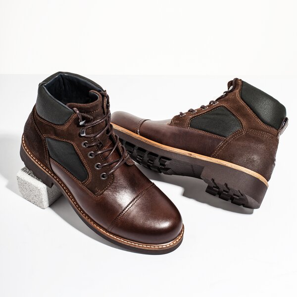 Męskie buty za kostkę TOMMY HILFIGER PATRICK 2 fm0fm01752212 kolor brązowy