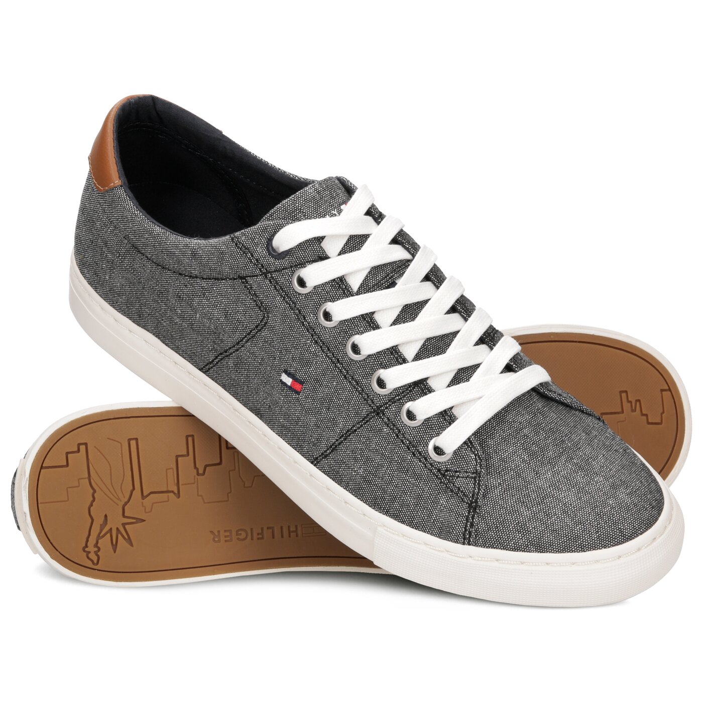 Męskie trampki TOMMY HILFIGER JAY11D fm0fm02204990 kolor szary