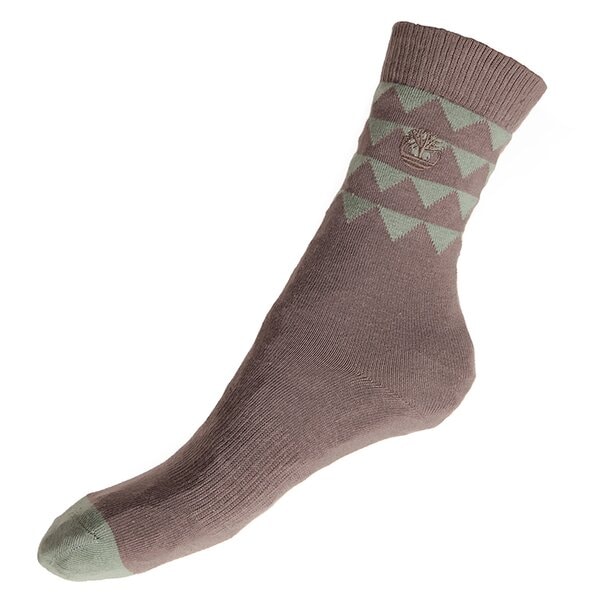 Damskie skarpetki TIMBERLAND SKARPETY 2PP PATTERN CREW j0225062 kolor brązowy