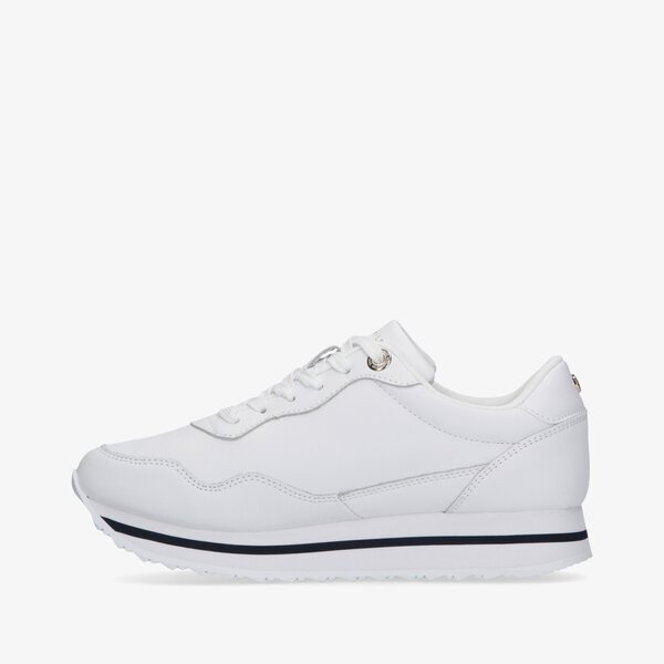Damskie sneakersy (buty) TOMMY HILFIGER CORPORATE LIFESTYLE SNEAKER fw0fw064910gy kolor biały