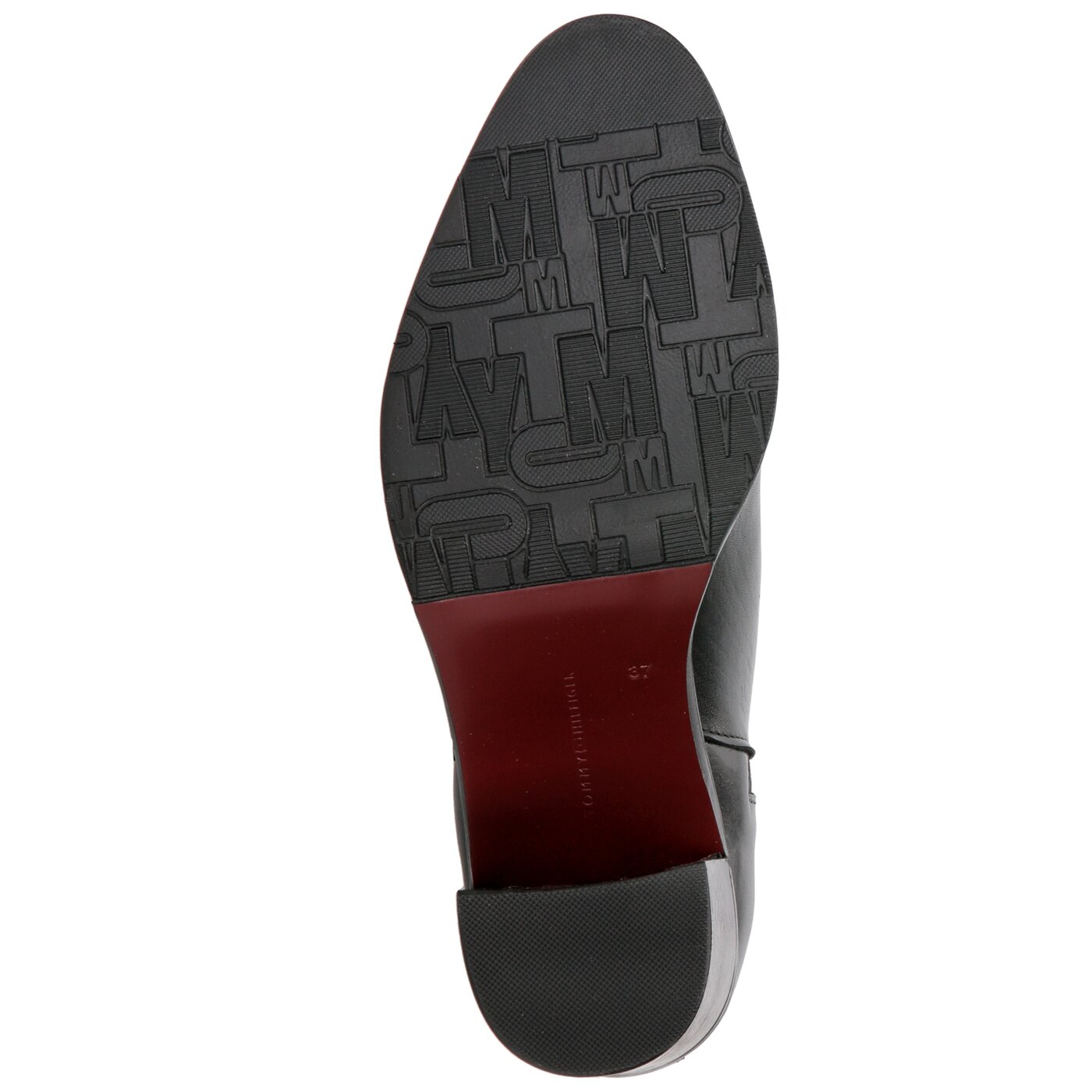 Damskie botki / sztyblety TOMMY HILFIGER CORPORATE TASSEL HEELED BOOT fw0fw03455990 kolor czarny