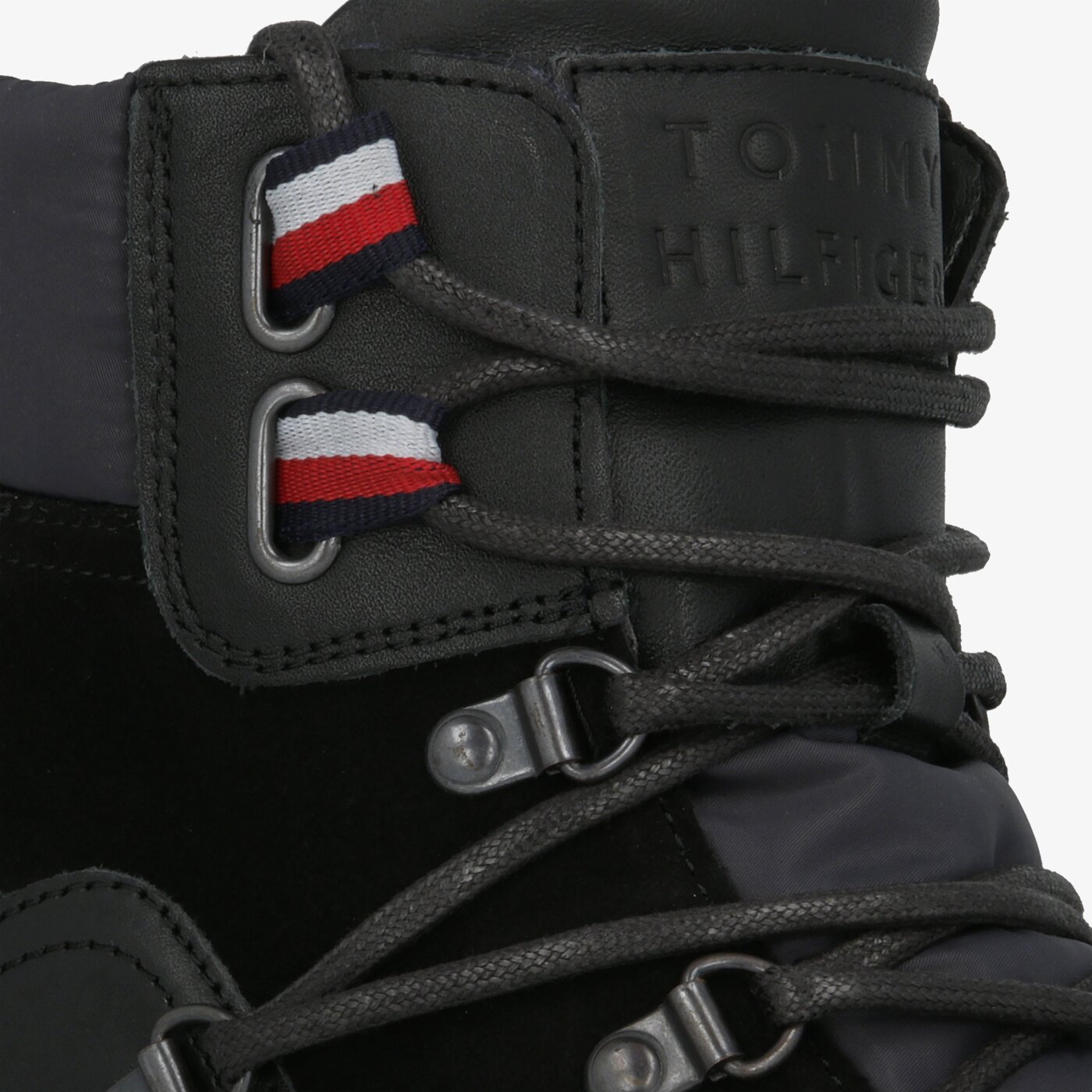 Męskie buty outdoor (trekkingowe) TOMMY HILFIGER CORPORATE OUTDOOR BOOT fm0fm02414990 kolor czarny