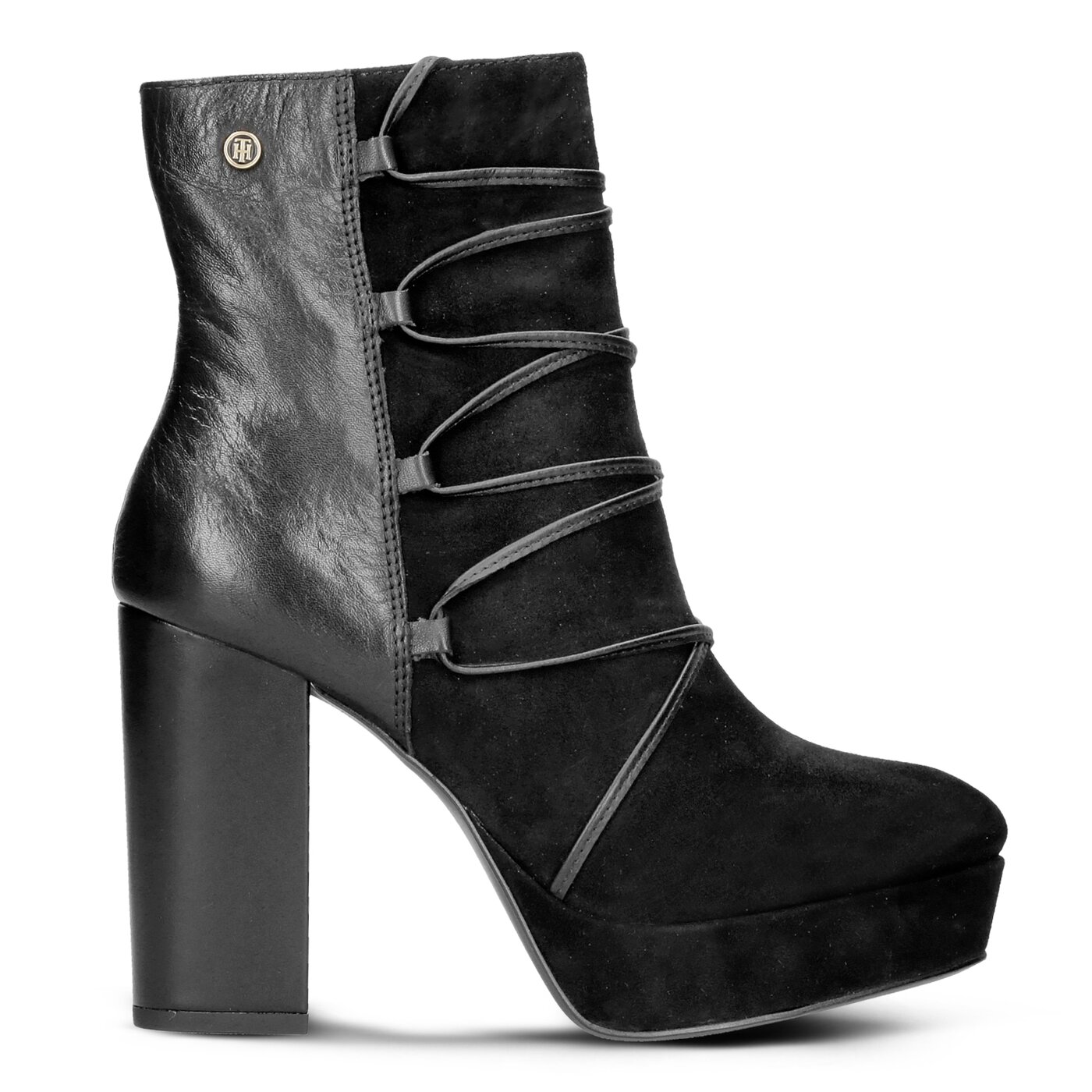Damskie botki / sztyblety TOMMY HILFIGER CHERYL 3C fw0fw02016990 kolor czarny
