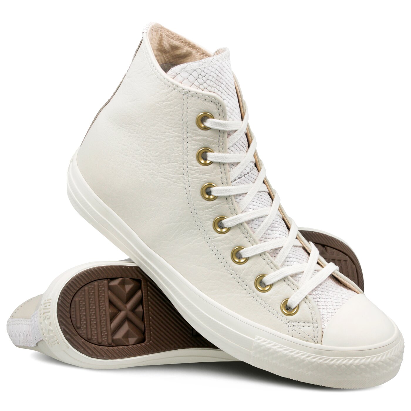 Damskie trampki CONVERSE CHUCK TAYLOR ALL STAR LEATHER + GATOR c561698 kolor biały