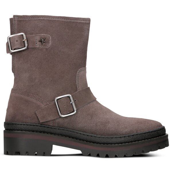 Damskie botki / sztyblety TOMMY HILFIGER BASIC BIKER BOOT SUEDE fw0fw03308039 kolor szary