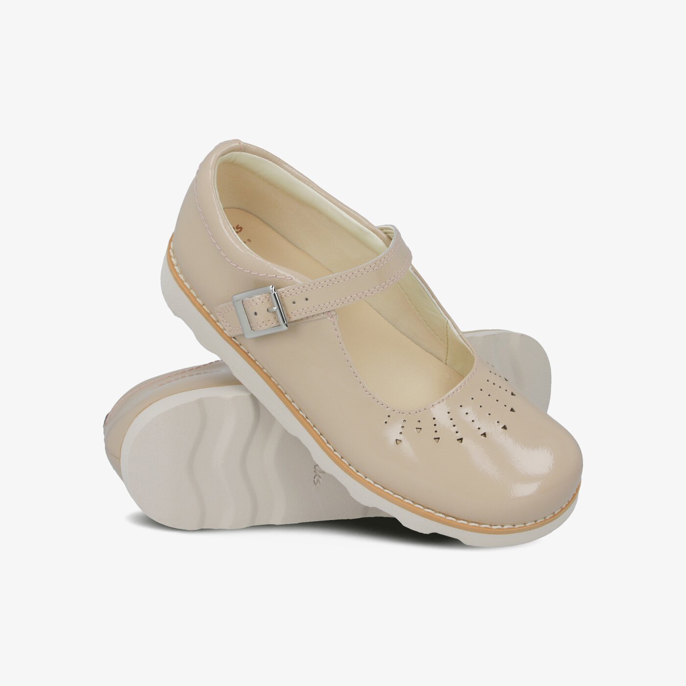 Dziecięce sandały / klapki CLARKS CROWN JUMP K 26141116 kolor beżowy