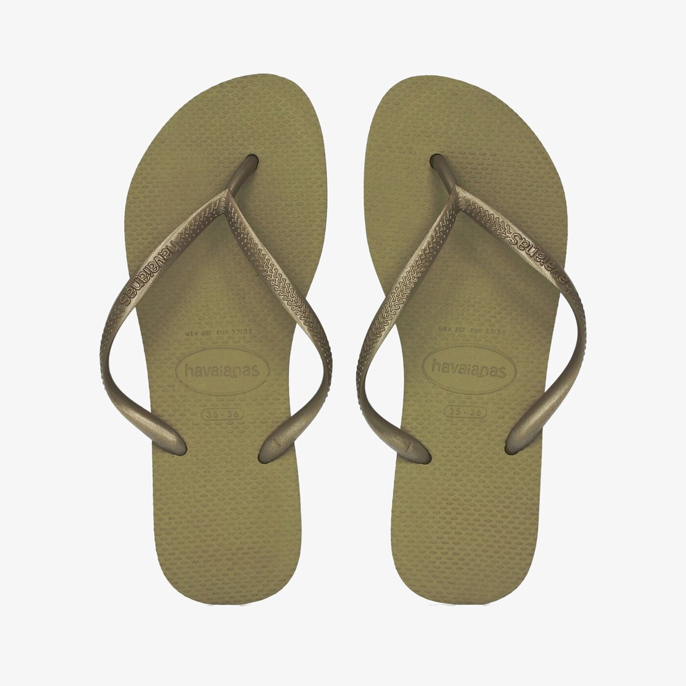 Damskie klapki HAVAIANAS SLIM 40000302719 kolor złoty