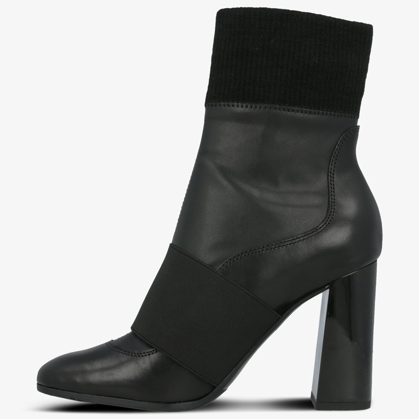 Damskie botki / sztyblety TOMMY HILFIGER TOMMY SIGNATURE HEELED BOOT en0en00615990 kolor czarny