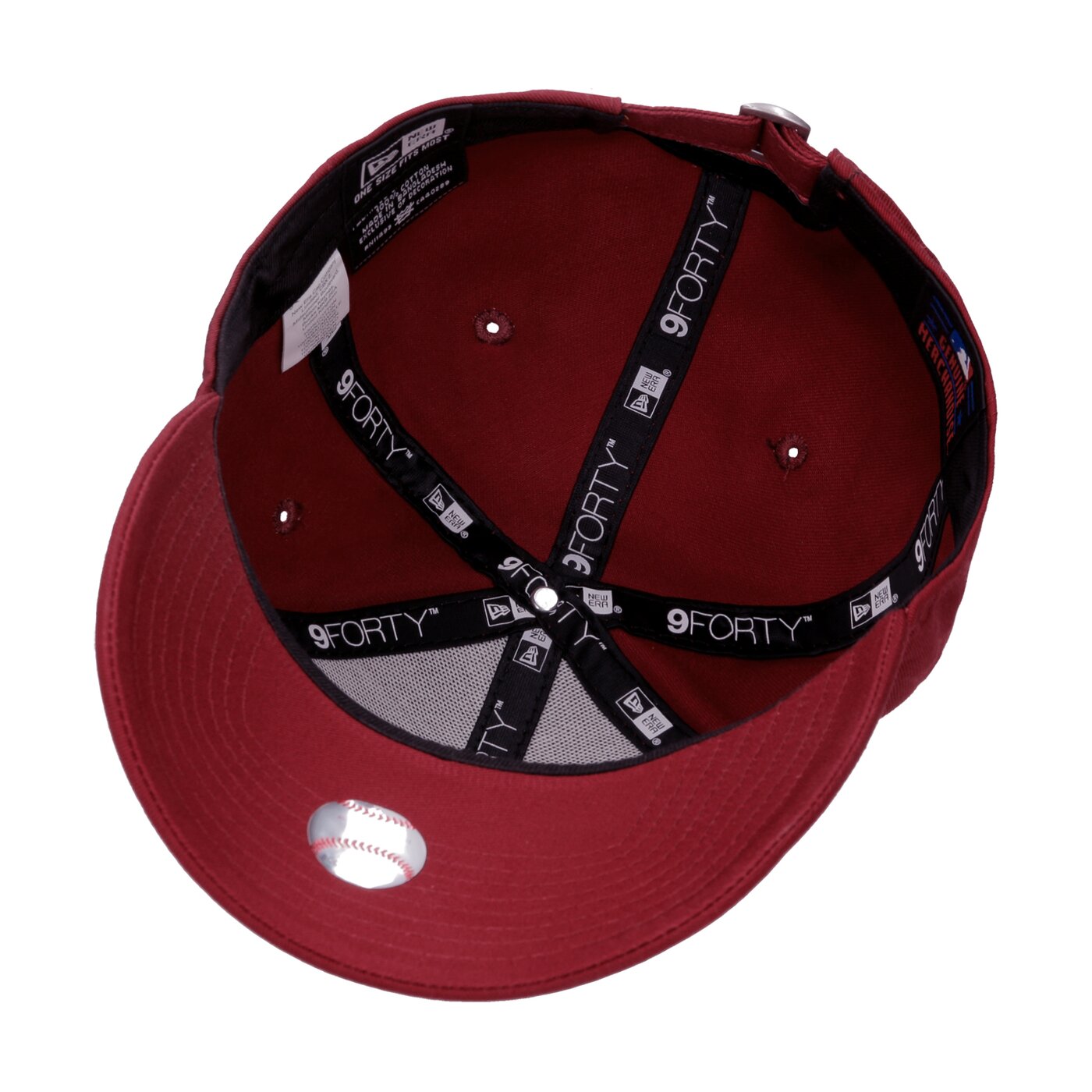 Męska czapka z daszkiem NEW ERA CZAPKA LEAGUE ESSENTIAL 9FORTY NYY PURPLE NEW YORK Y 80636012 kolor bordowy