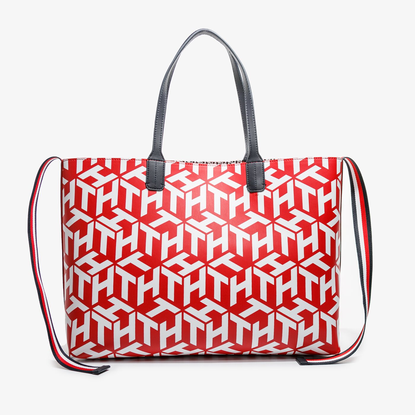 Damska torebka TOMMY HILFIGER TOREBKA ICONIC TOMMY TOTE MONOGRAM aw0aw08624xaf kolor multicolor