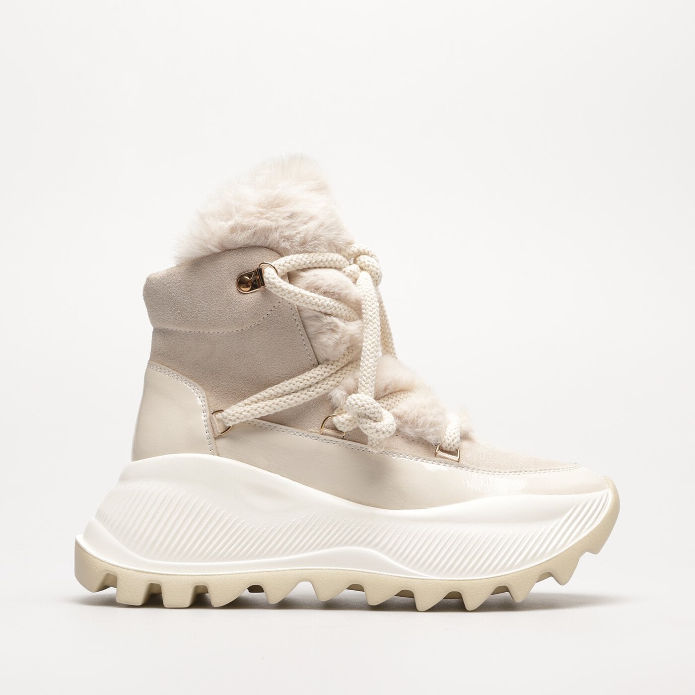 Damskie botki / sztyblety SYMBIOSIS BOOTS MADLINE  syl100017 kolor beżowy