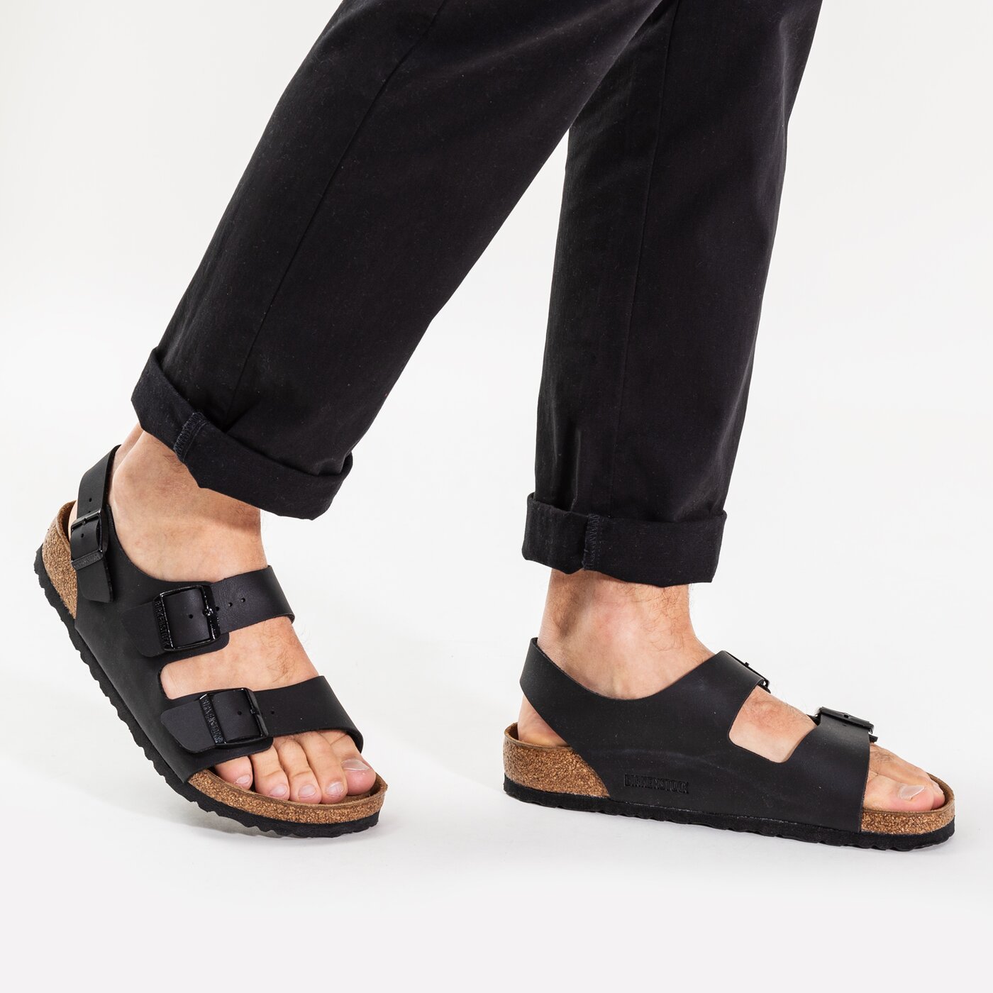Męskie sandały BIRKENSTOCK MILANO 34791 kolor czarny