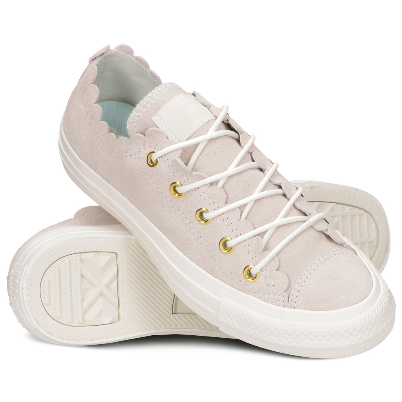 Damskie trampki CONVERSE CHUCK TAYLOR ALL STAR - SCALLOP c563418 kolor beżowy