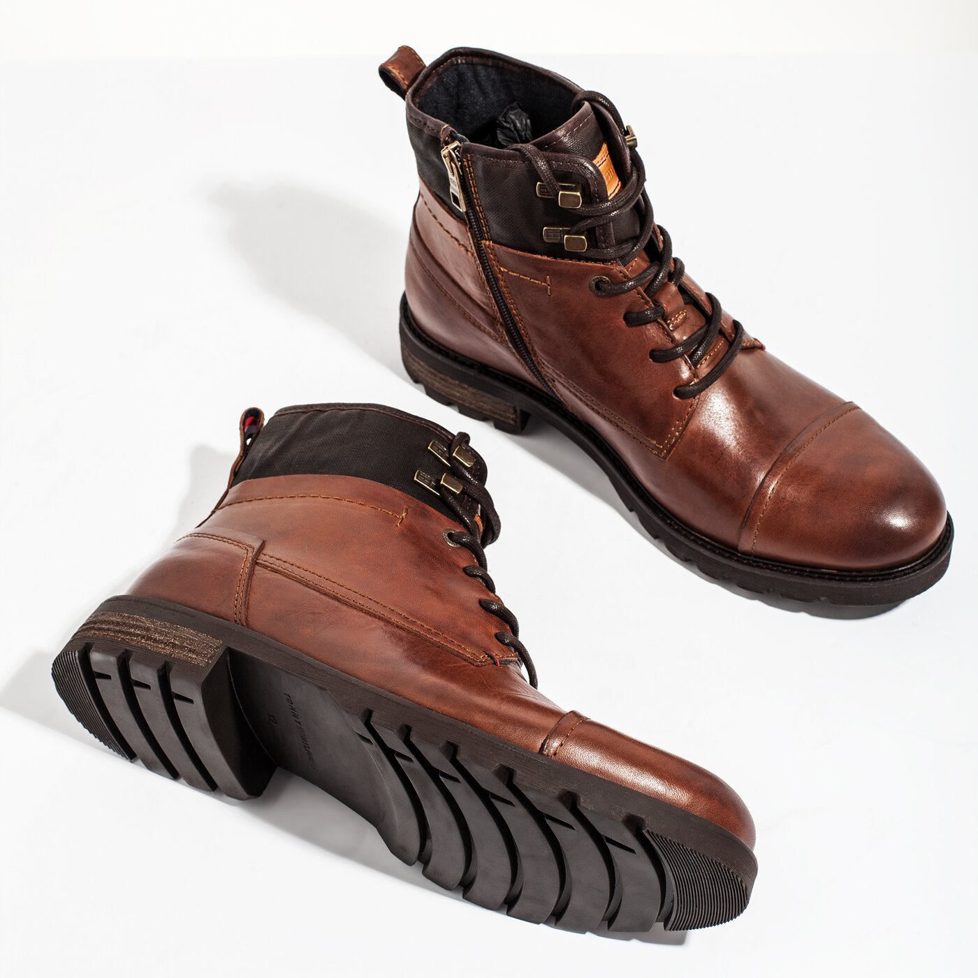 Męskie buty za kostkę TOMMY HILFIGER CURTIS 13A fm0fm00711906 kolor brązowy