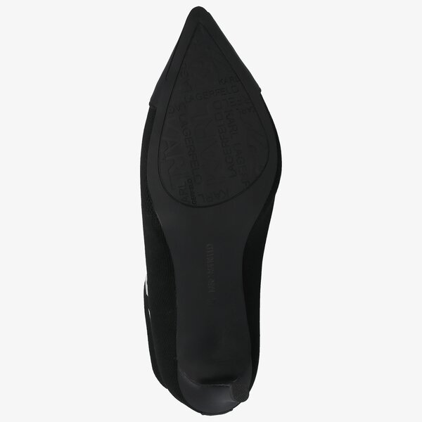 Damskie botki / sztyblety KARL LAGERFELD PANDORA HI KNIT COLLAR ANKLE BT kl31361k00 kolor czarny