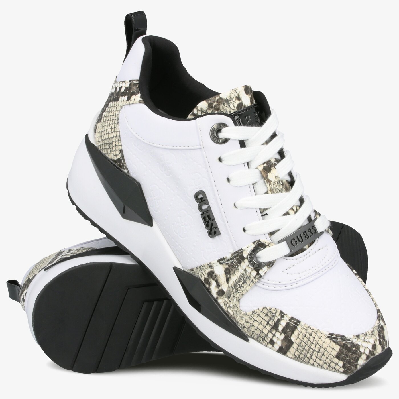 Damskie sneakersy (buty) GUESS TALLYN fl5tlyfal12whibl kolor biały