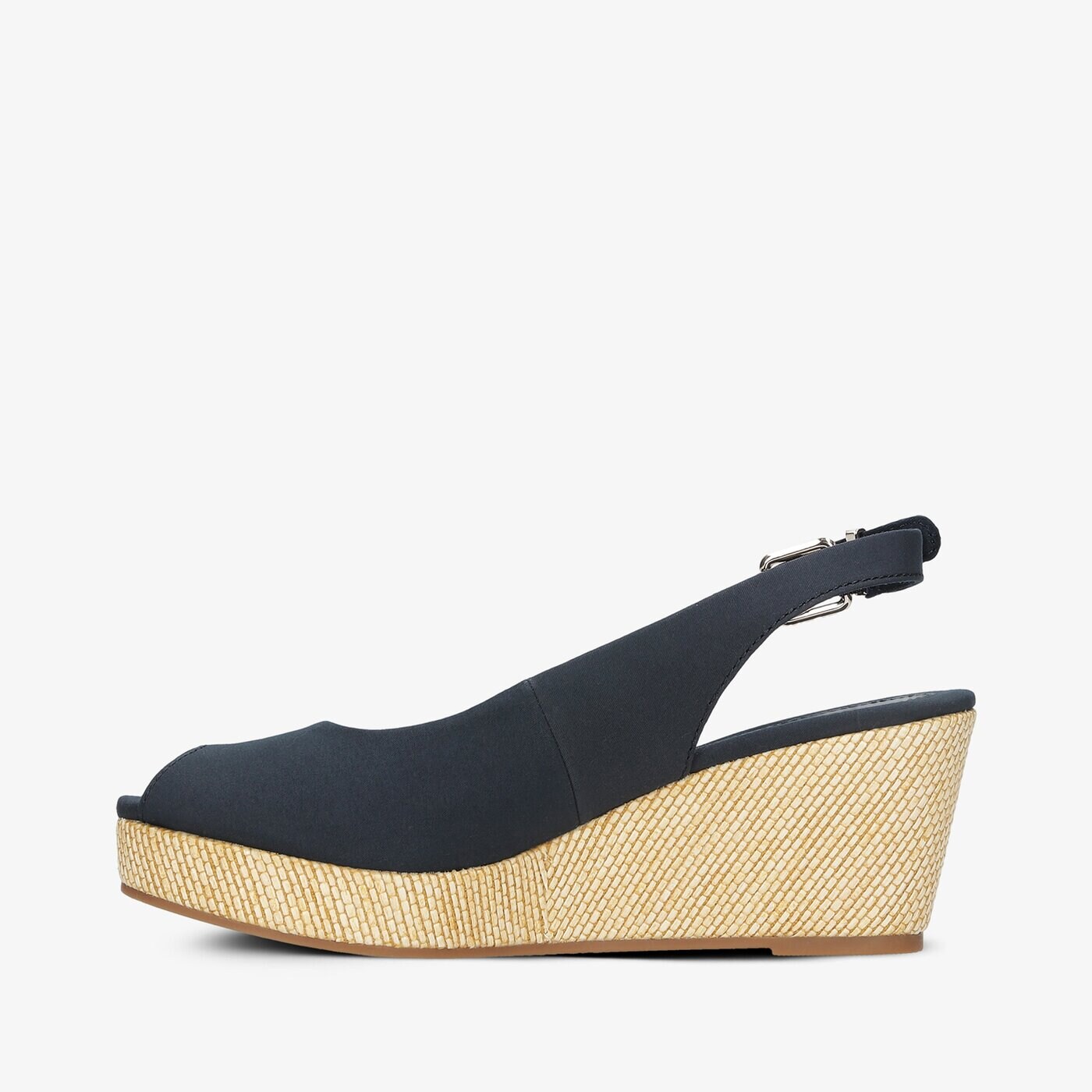 Damskie szpilki / czółenka TOMMY HILFIGER ICONIC ELBA SLING BACK WEDGE fw0fw04788dw5 kolor granatowy