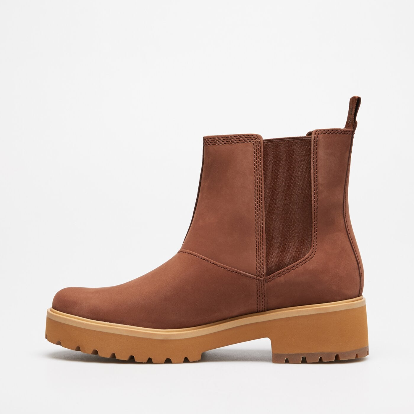 Damskie botki / sztyblety TIMBERLAND CARNABY COOL MID CHELSEA BOOT tb0a2czqem51 kolor brązowy