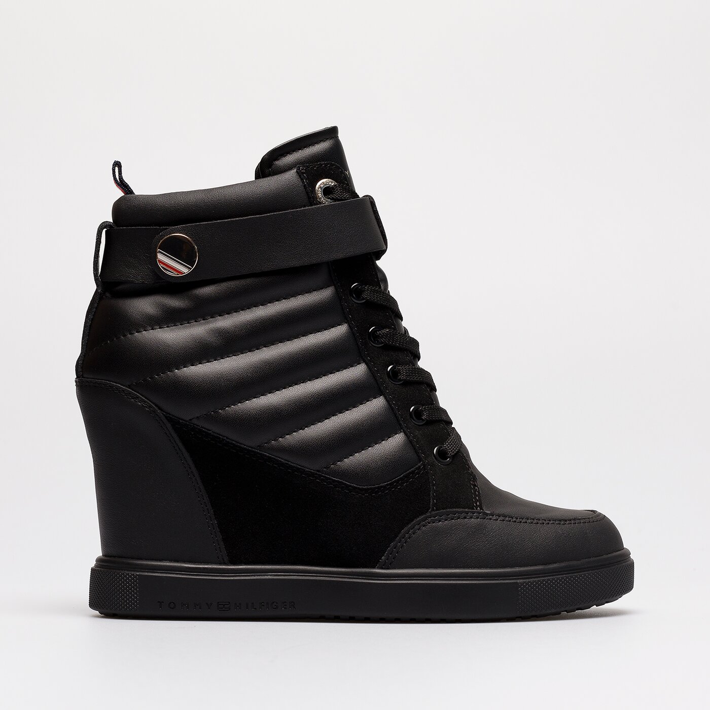 TOMMY HILFIGER WEDGE SNEAKER BOOT kolor CZARNY (FW0FW06752BDS) - - Sneakersy w 689,99 PLN - Symbiosis.com.pl