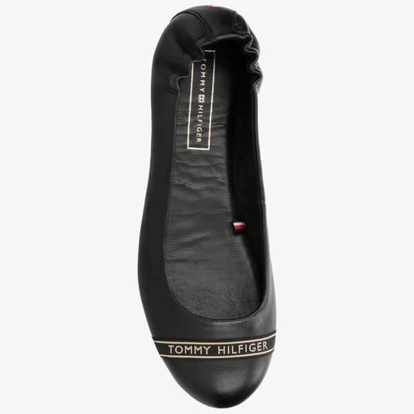 Damskie baleriny (buty) TOMMY HILFIGER FEMININE SATIN DETAIL BALLERINA fw0fw04265990 kolor czarny