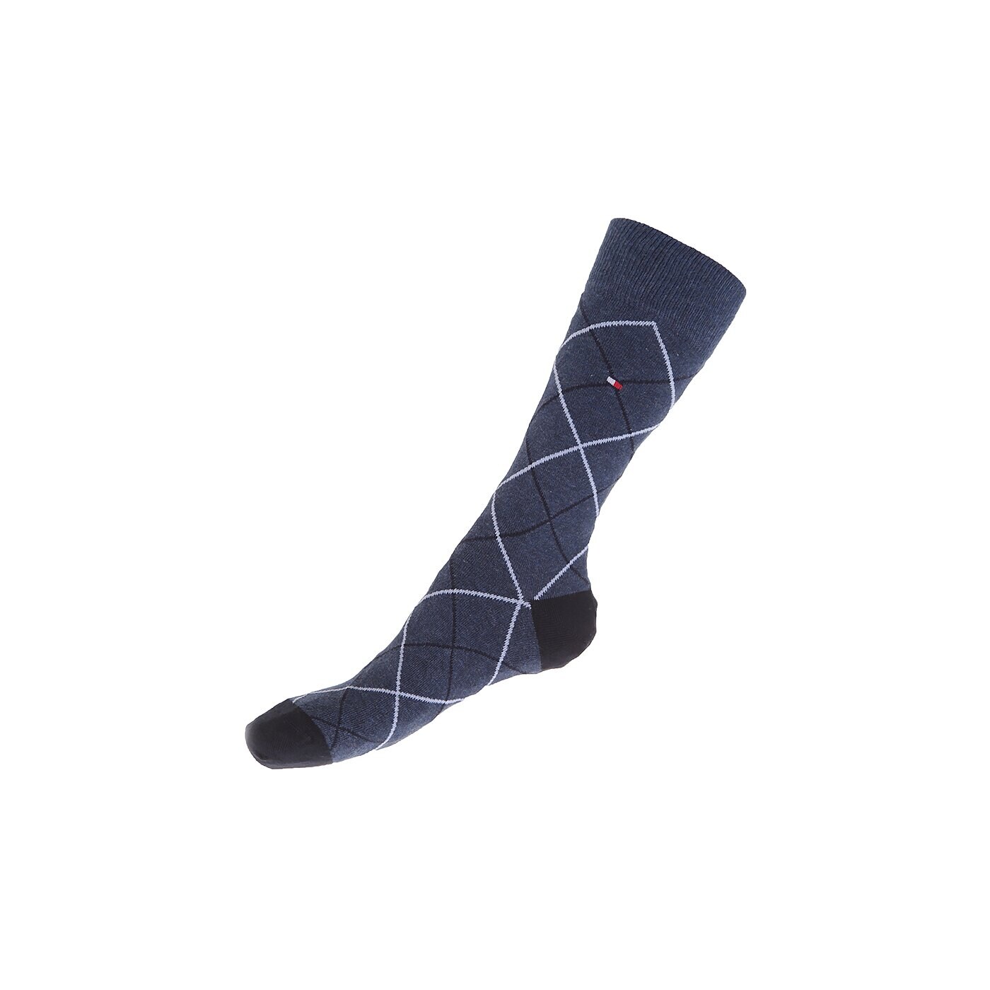 Męskie skarpetki TOMMY HILFIGER SKARPETY TATTERSALL 2P 442009001563 kolor niebieski