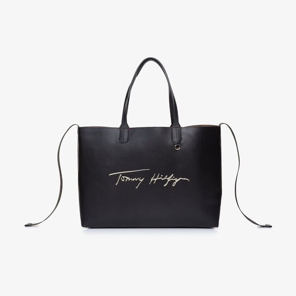 Damska torebka TOMMY HILFIGER TOREBKA ICONIC TOMMY TOTE aw0aw10457bds kolor czarny